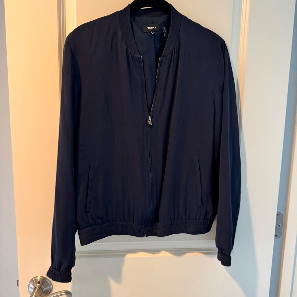 Theory Bomber Navy Blue Jacket | S - Picture 3 of 6